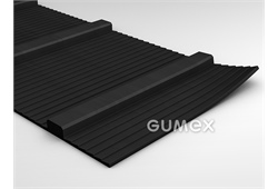 Treppe zur Rampe von Transportwagen, Breite 1660mm, Länge 1480mm, 65°ShA, SBR, -25°C/+70°C, schwarz, 